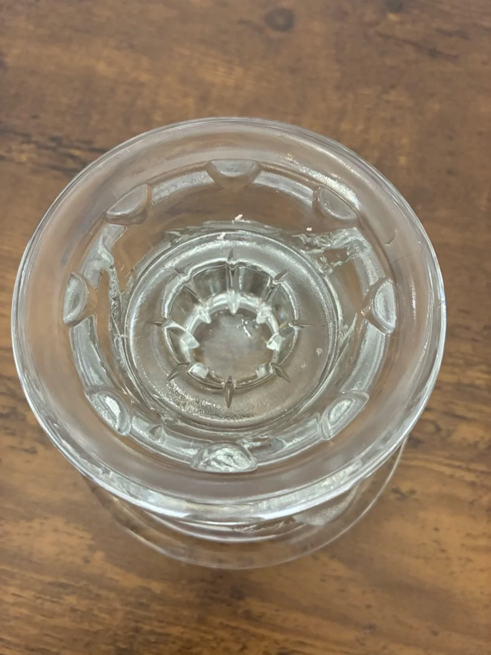 Teleflora Pressed Glass Candle Holder